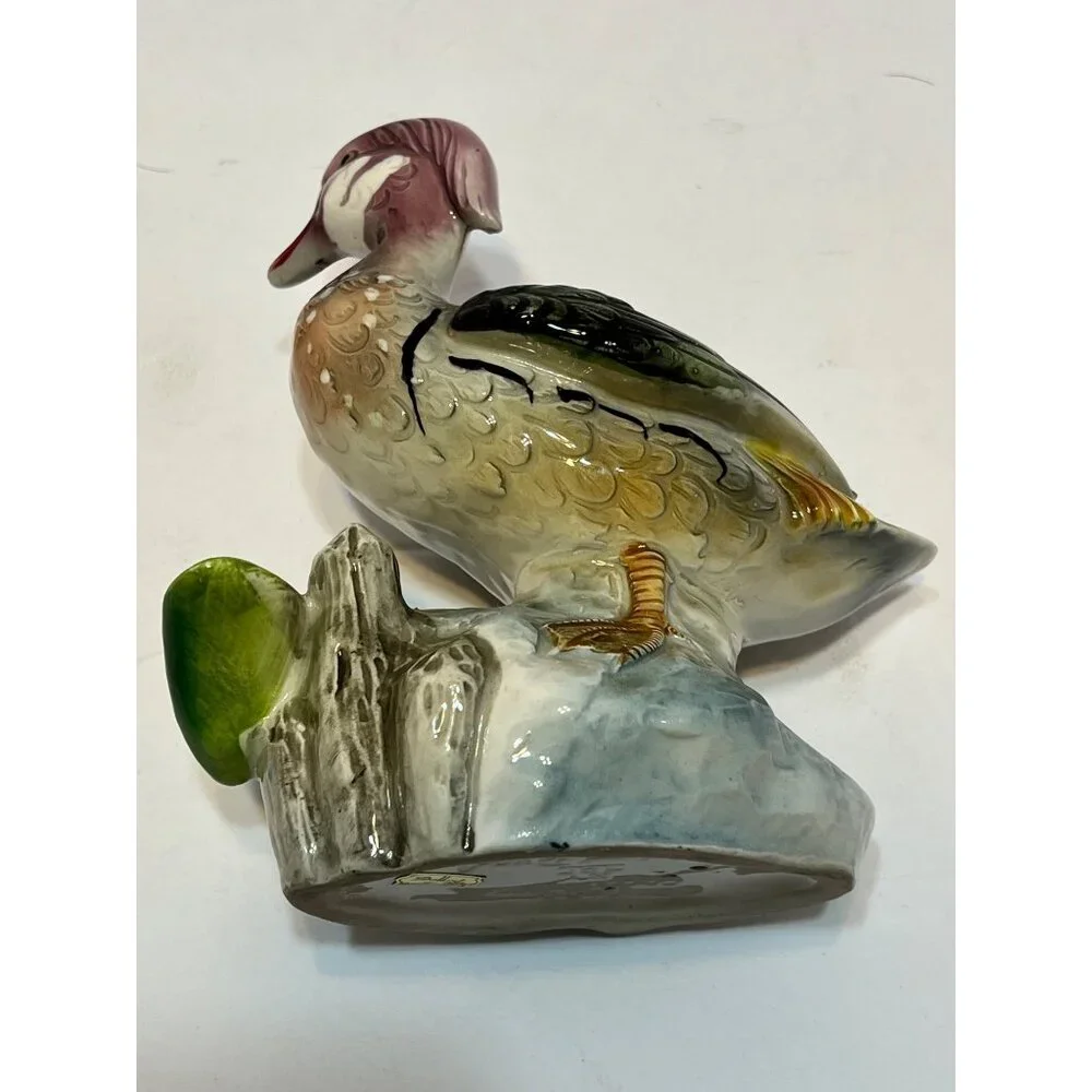 Porcelain Wood Duck Figurine Bird Collection by JSC Model 183 Shafford Japan VTG - Picture 9 of 16